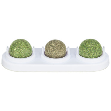 Soporte con bolas de catnip...