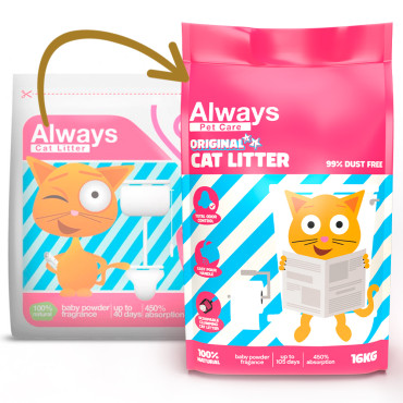 Arena de talco para gatos -...