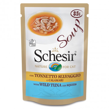 Schesir Gato Sopa Atum e Lulas 85gr