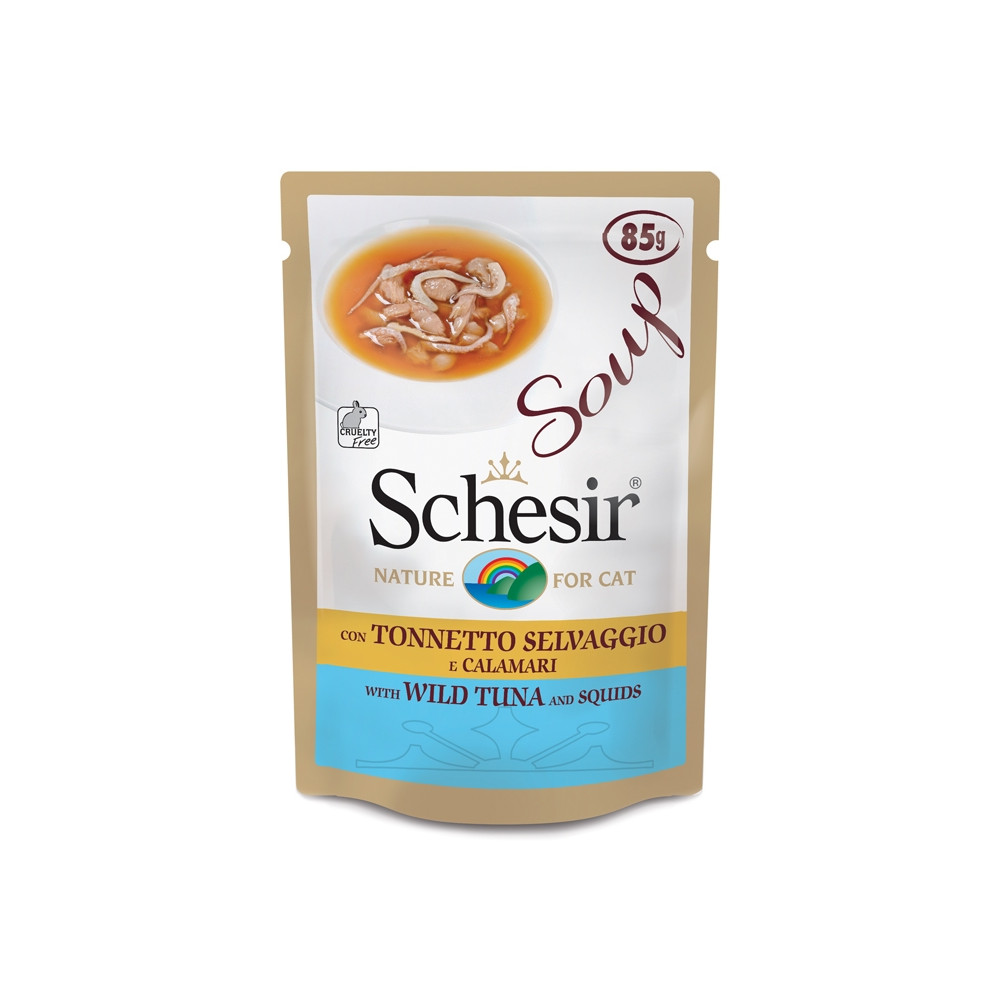 Schesir Gato Sopa Atum e Lulas 85gr