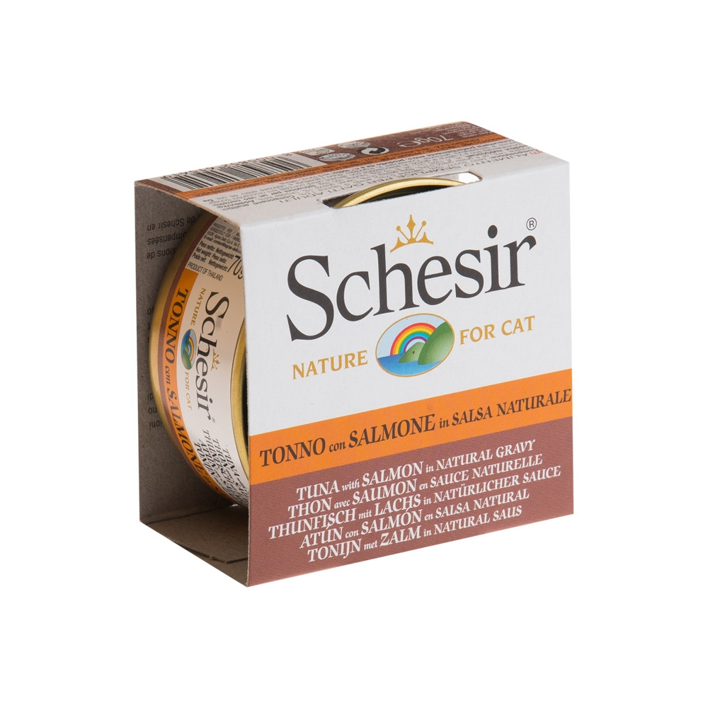 Schesir Gato Atum com Salmão em Molho Natural