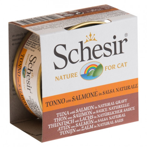 Schesir Gato Atum com Salmão em Molho Natural