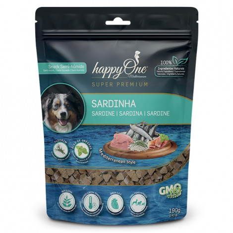 happyOne Mediterraneum Snacks Sardinha para Cão