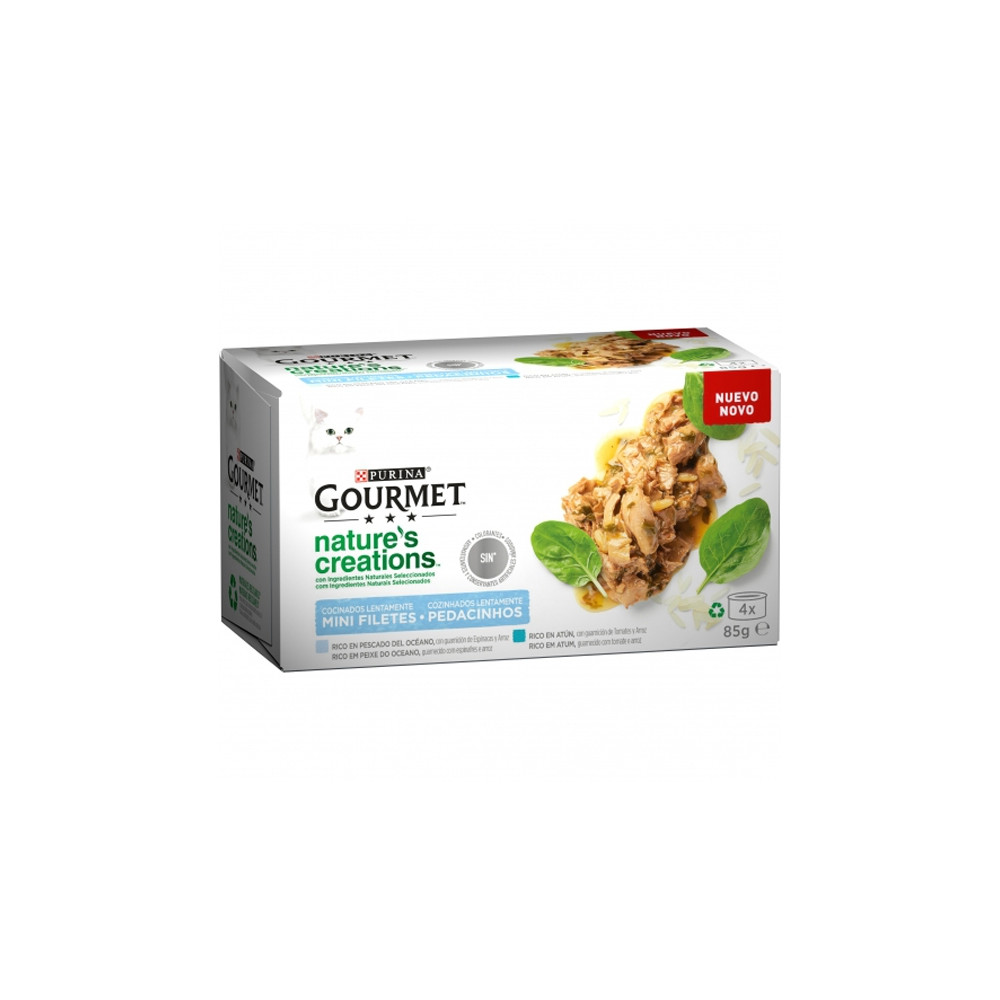 Gourmet Nature's Creations Gato Adulto Peixe do oceano, espinafres e arroz Gourmet Nature's Creations Gato Adulto Peixe do oceano, espinafres e arroz
