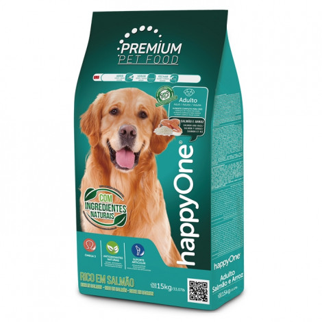 happyOne Premium Cão Adulto Salmão e Arroz