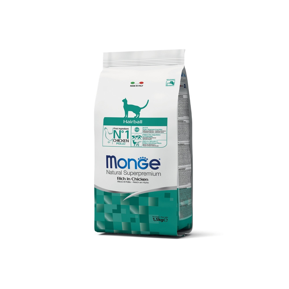 Monge Hairball Gato Adulto - Frango Monge Hairball Gato Adulto - Frango