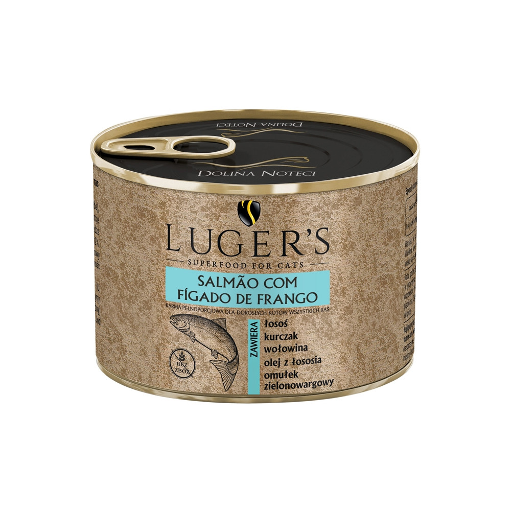 Luger's Húmida Gato - Salmão e fígado de frango Luger's Húmida Gato - Salmão e fígado de frango