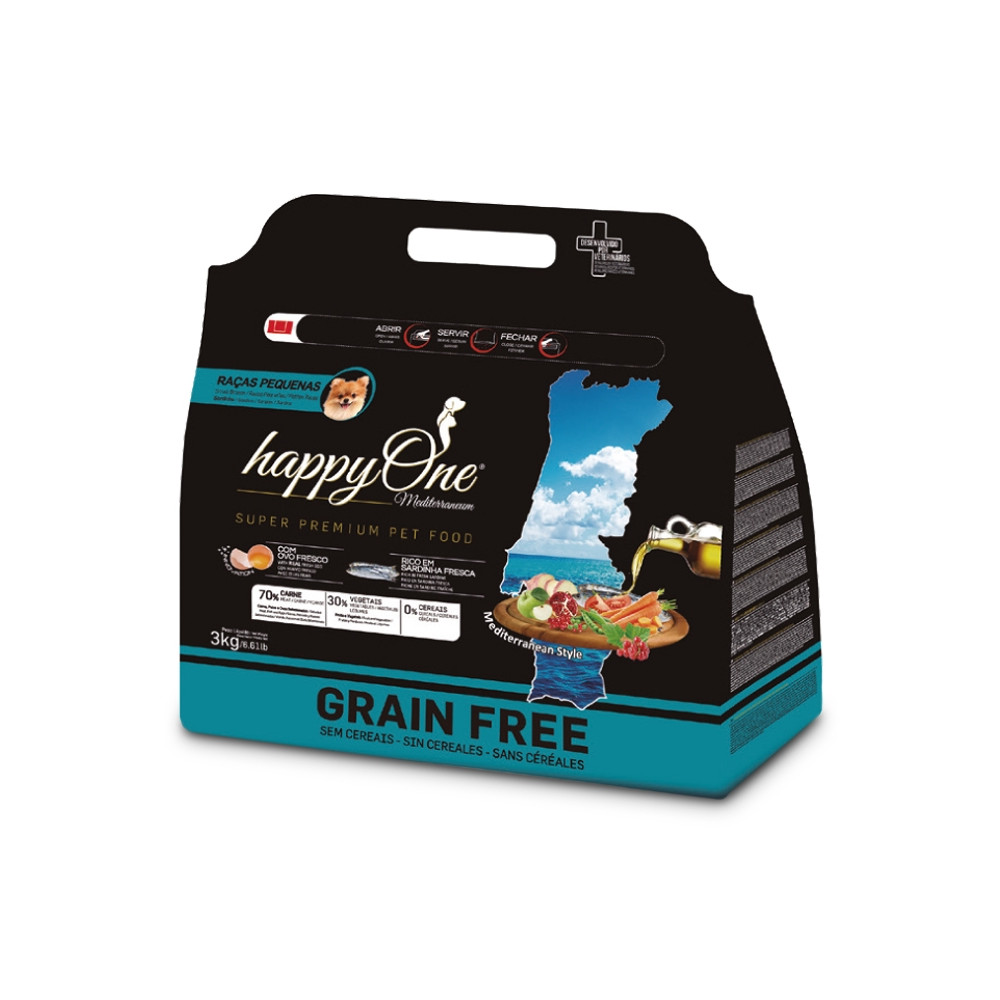 happyOne Mediterraneum Cão Adulto Raças pequenas - Sardinha