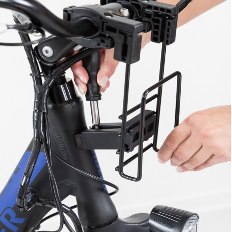 CESTO P/ BICICLETA 41x26x26 CM (PRETO/CINZENTO)