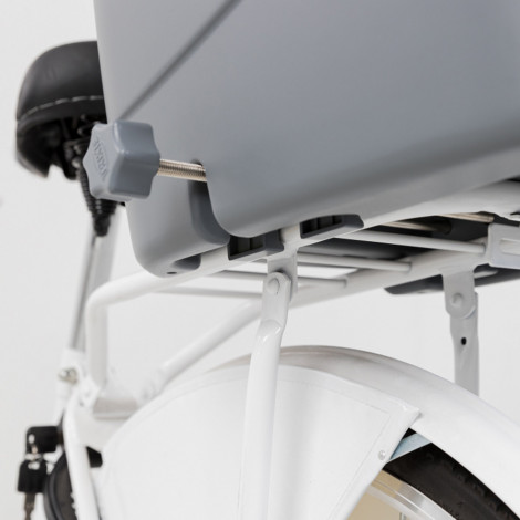 CESTO PLASTICO C/ TAMPA ARAME P/ BICICLETA 36x47x46CM(CINZA)