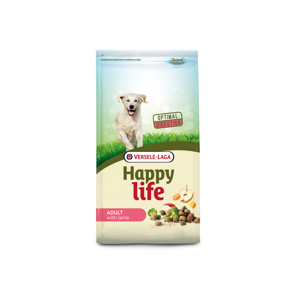 Versele-Laga Happy Life Optimal digestion Cão adulto - Cordeiro Versele-Laga Happy Life Optimal digestion Cão adulto - Cordeiro