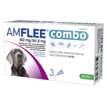 Pipetas Amflee Combo Cão + 40 kg