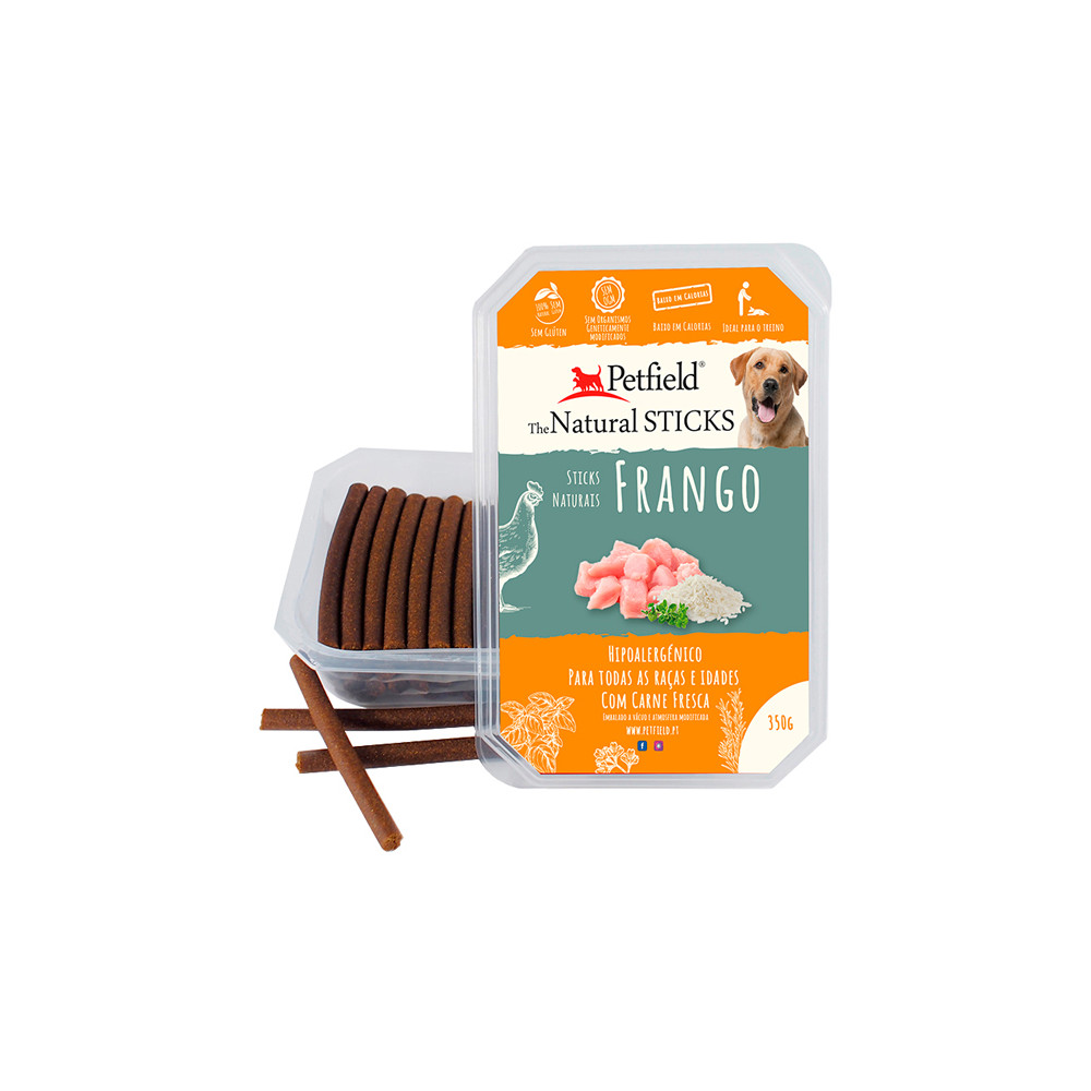 Petfield Natural Sticks para cão 350g – Frango Petfield Natural Sticks para cão 350g – Frango