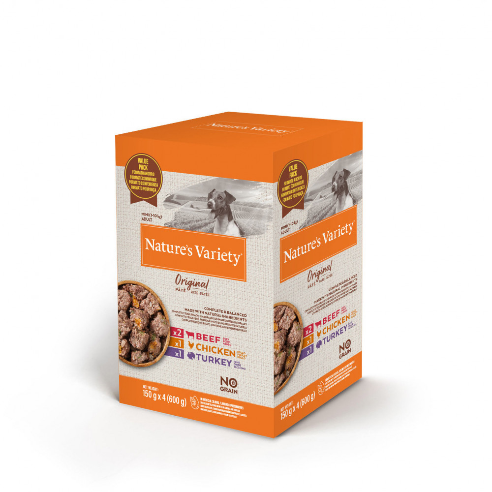 Nature's Variety Original Sem Cereais Húmido Cão Adulto Mini - Multipack Nature's Variety Original Sem Cereais Húmido Cão Adulto Mini - Multipack