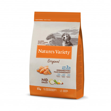Nature's Variety Original Sem Cereais Cão Junior - Salmão