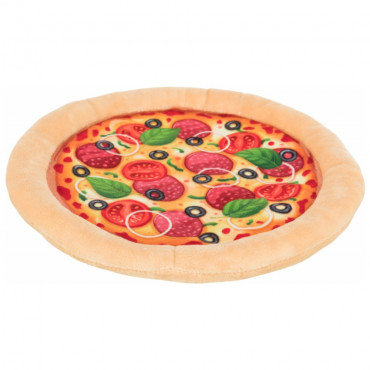 Pizza de peluche con ruido