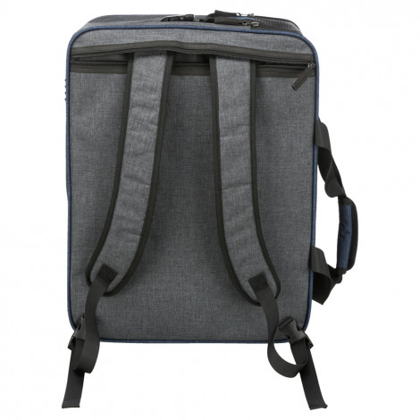 MOCHILA TRANSPORTADORA TARA 2 EM 1 25x38x50CM (CINZA/AZUL)