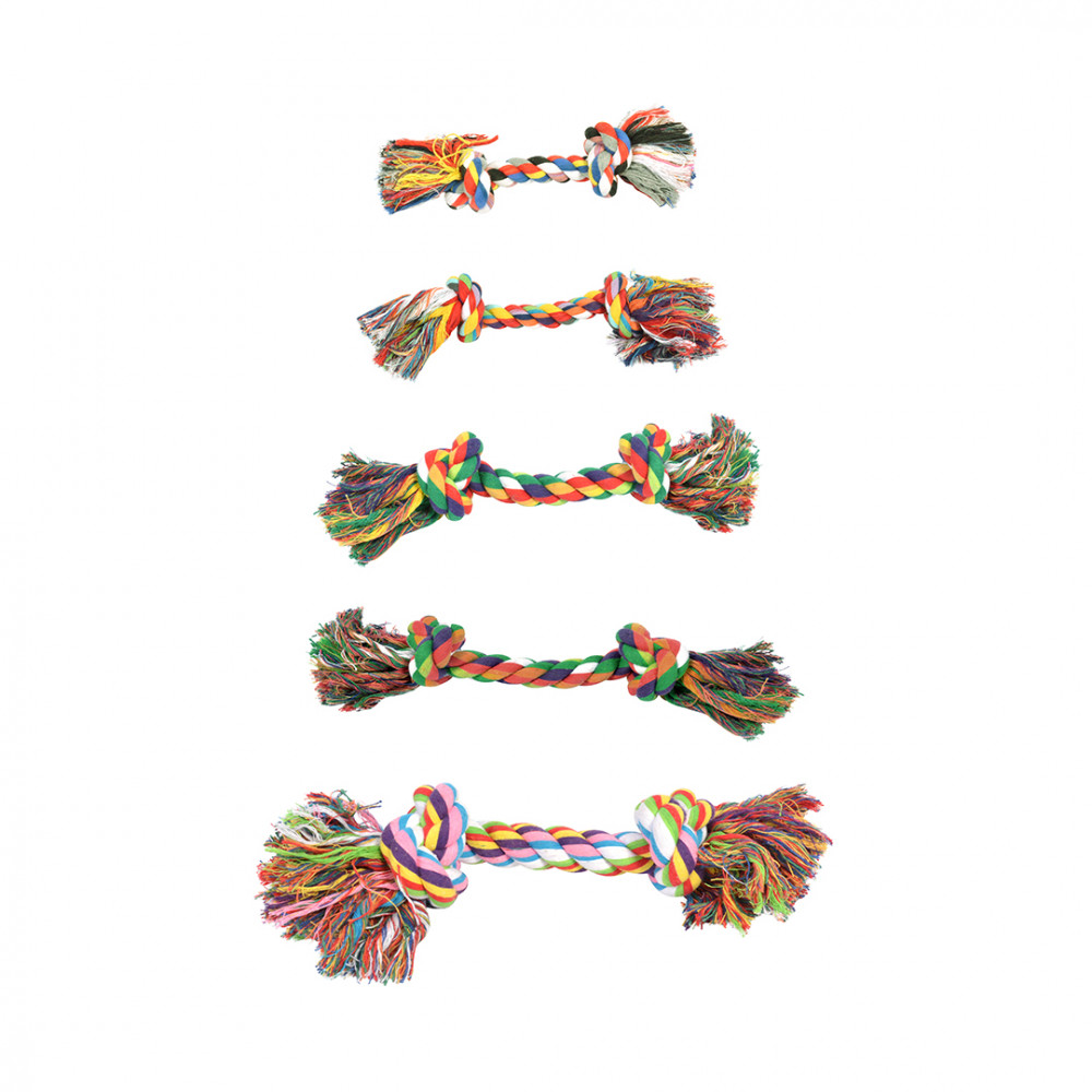 Corda multicolor com 2 nós para cães - Duvo+