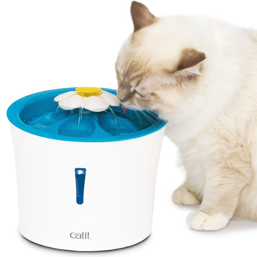 Fuente bebedero de agua con comedero para gatos - MASCOTAMODA