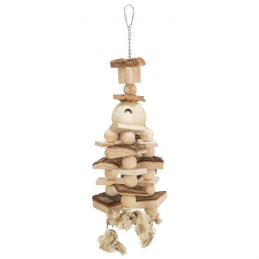 Juguete de madera para pájaros