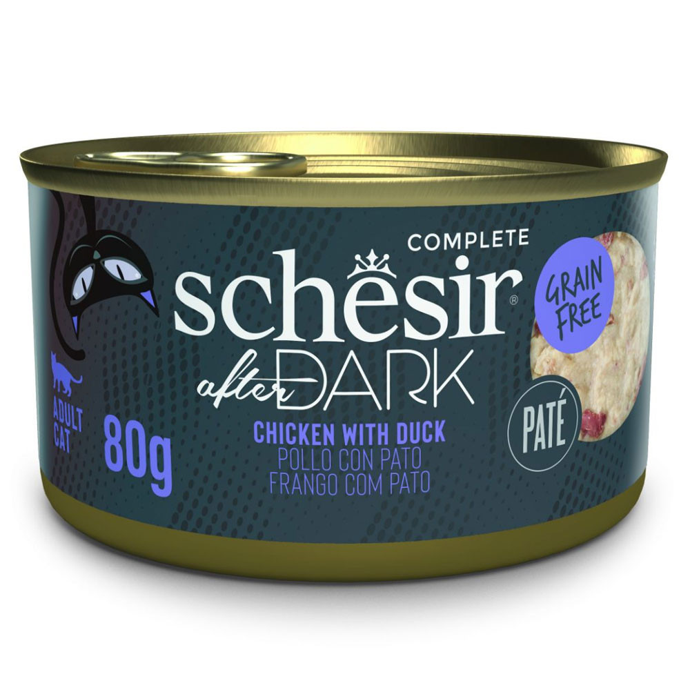 Schesir After Dark - Alimento húmedo para gato adulto - Pollo y pato