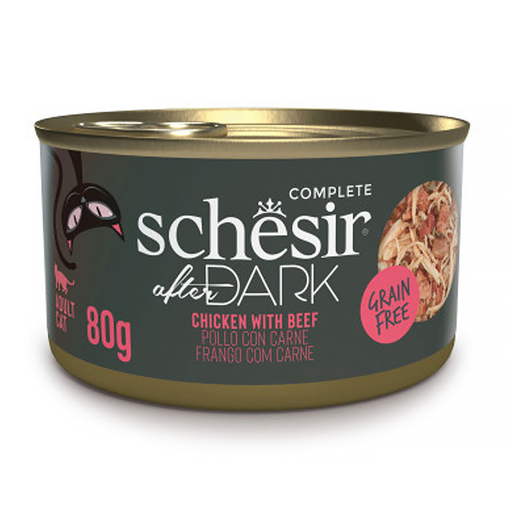 Schesir After Dark Wholefood - Alimento en trozos para gatos - Pollo y carne