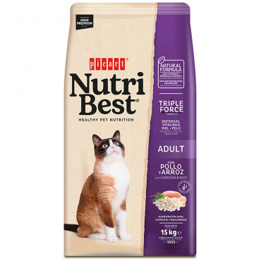 Pienso para gatos NutriBest - Pollo y arroz.