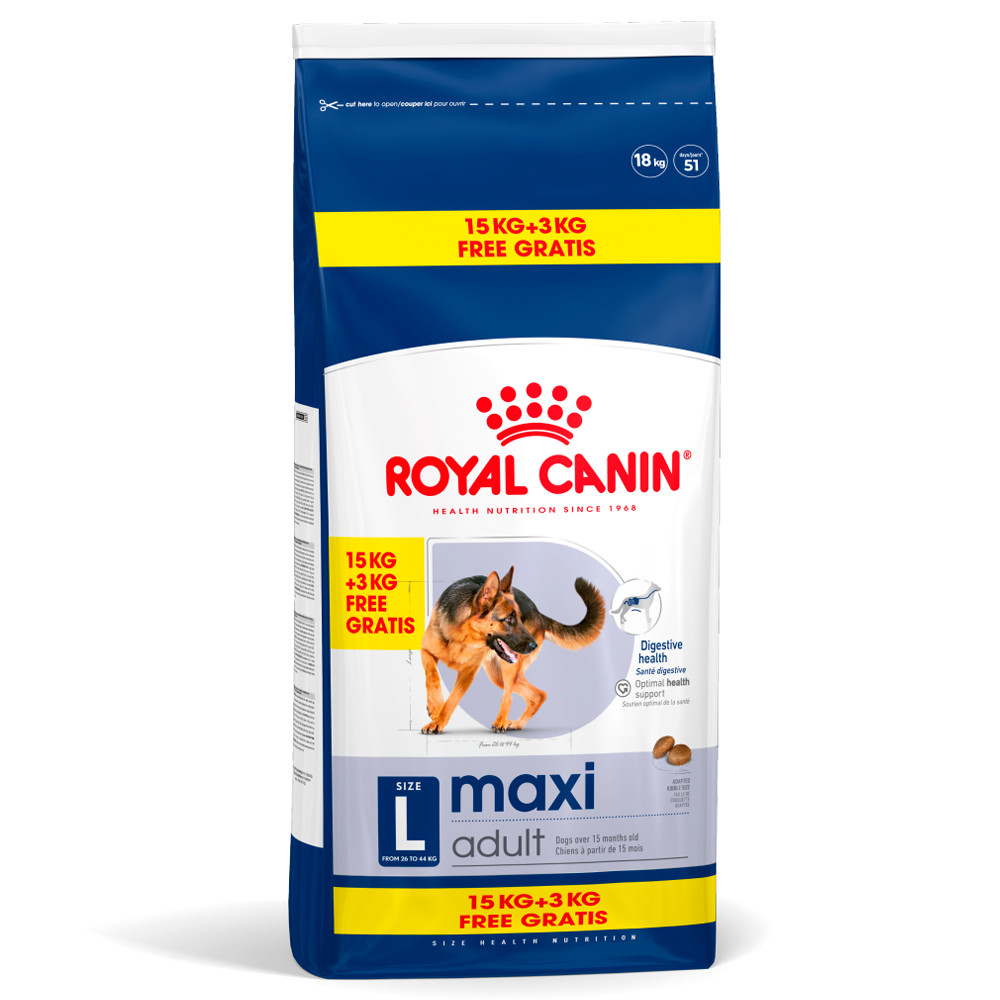 Pienso para perro Royal Canin Maxi Adulto + 3Kg de regalo.