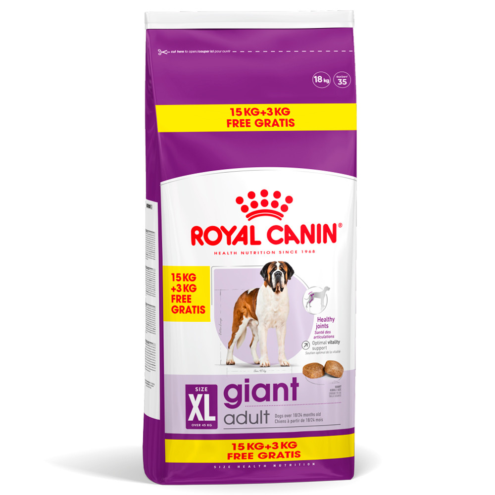 Royal Canin Giant Adulto 15+3 kg GRATIS - Pienso seco para perros de raza  gigante