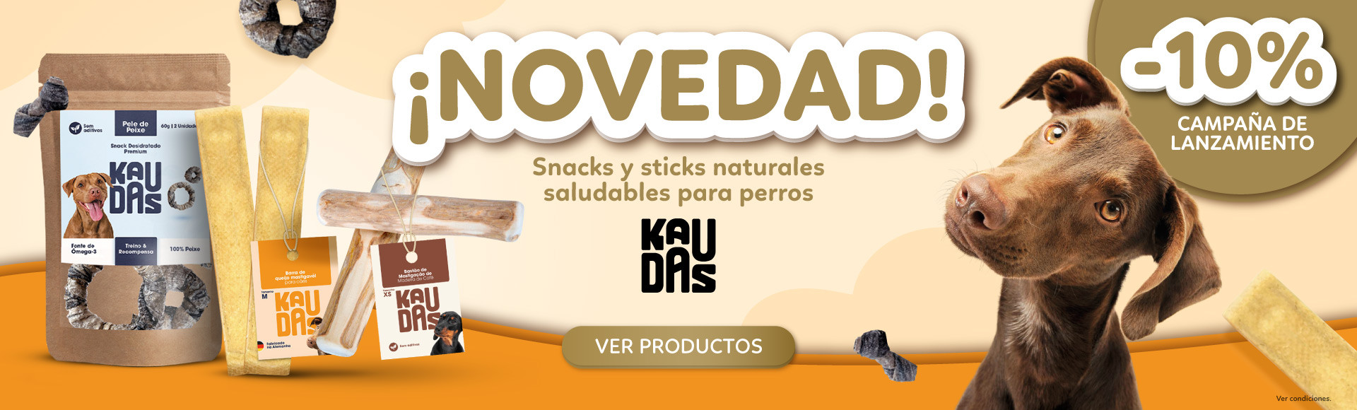 ¡NOVEDAD: Snacks y sticks naturales saludables para perros! Goldpet, la tienda favorita de las mascotas.