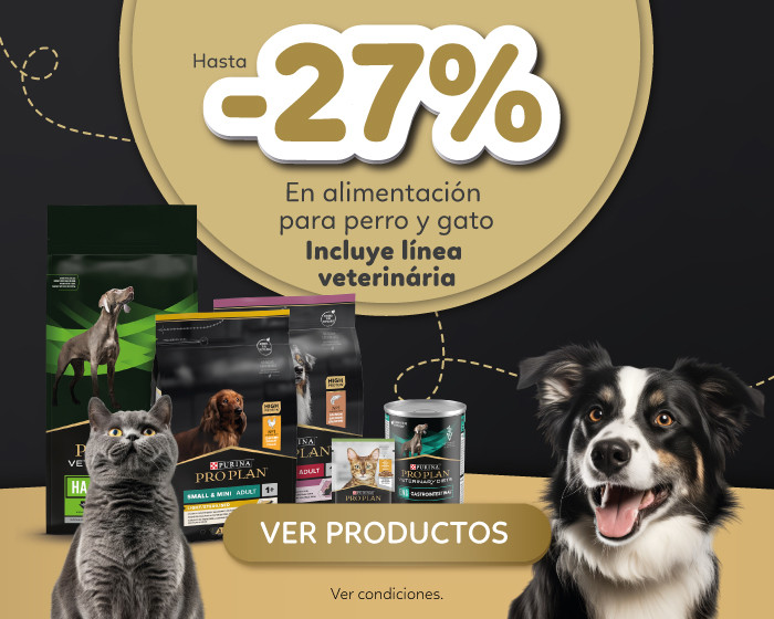 PRO PLAN | Hasta -27% en alimentacíon para perro y gato. Incluye línea veterinária.