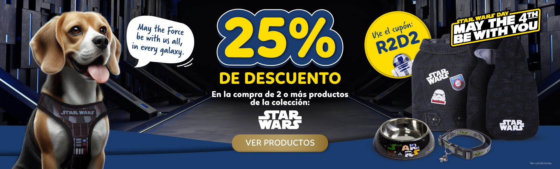 May the 4th be with you! 25% de DESCUENTO en productos de la colección Star Wars.