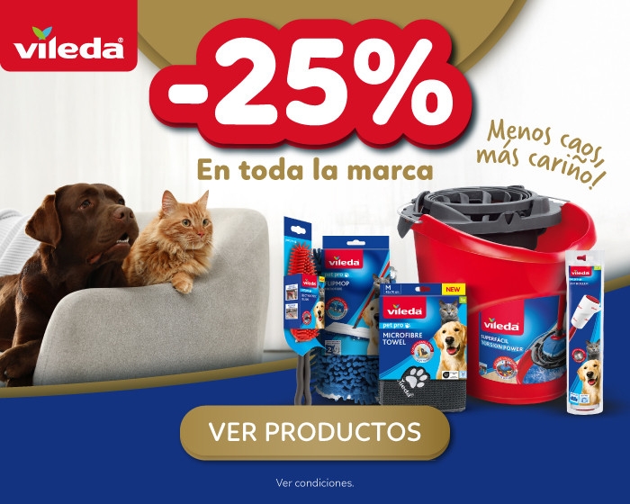¡Menos caos, más cariño! -25% en toda la marca Vileda. 