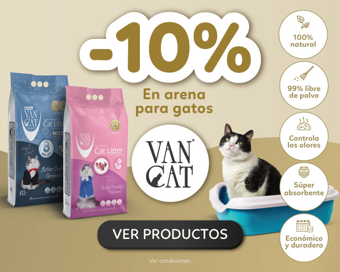 ¡Hasta un 10% de descuento en arenas para gatos Vancat, aprovecha! Goldpet, la tienda favorita de las mascotas.
